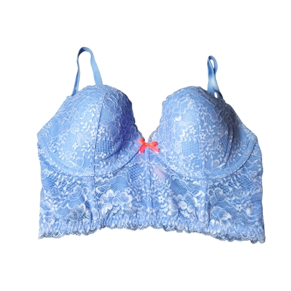 Victoria's Secret Women's Blue corset style bra 34 D - Picture 2 of 6